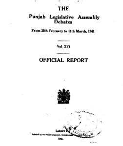 Punjab-legislative-assembly-Prime Minister Sikandar Hayat Khan